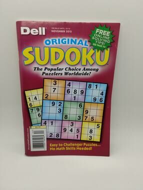 Dell Original Fun & Easy SUDOKU Puzzles - Nov 2015 182 Puzzles - NOS